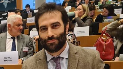 El ministro de Economía, Comercio y Empresa, Carlos Cuerpo, en el Parlamento Europeo.