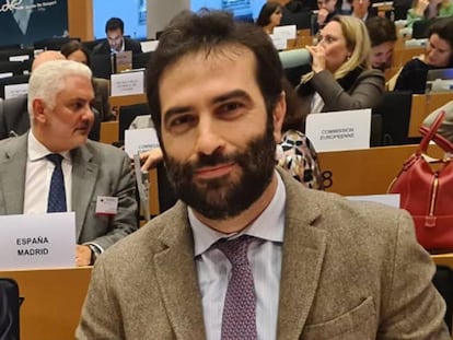 El ministro de Economía, Comercio y Empresa, Carlos Cuerpo, en el Parlamento Europeo.