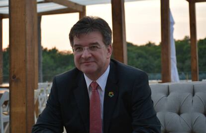 Miroslav Lajčák durante la entrevista