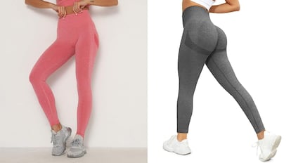 Detalle de estos 'leggings' moldeadores diseñados para hacer deporte. VOQEEN.