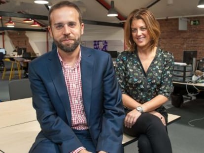 Jes&uacute;s P&eacute;rez y Marta Plana, presidente y vicepresidenta de la Asociaci&oacute;n Espa&ntilde;ola de Fintech e Insurtech (AEFI).