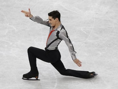 Javier Fernández, durante su ejercicio. 