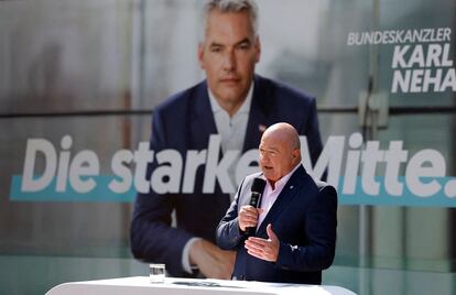 Christian Stocker, que ha asumido las riendas del partido conservador de Austria este domingo, durante un acto de campa?a el pasado 4 de septiembre en Viena. 