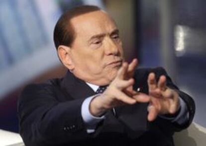 El político italiano, Silvio Berlusconi