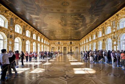 Salón del palacio de Catalina, en Tsárkoye Seló (Rusia).