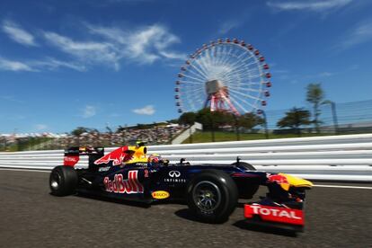 Webber, en los primeros entrenamientos del GP de Japón.