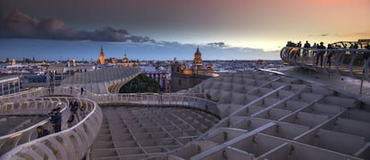 Vistas desde el mirador de las Setas, en la plaza de la Encarnación, en Sevilla.