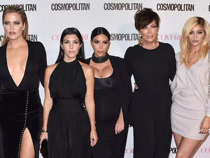 De izquierda a derecha, Kourtney Kardashian, Kim Kardashian, Kris Jenner y  Kylie Jenner.