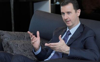 Bachar el Asad, durante la entrevista con 'Izvestia'.
