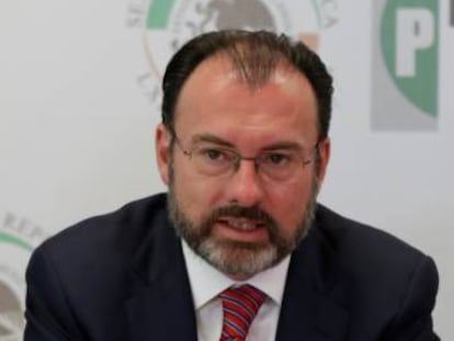 El secretario de Relaciones Exteriores, Luis Videgaray, este lunes en Ciudad de M&eacute;xico. 