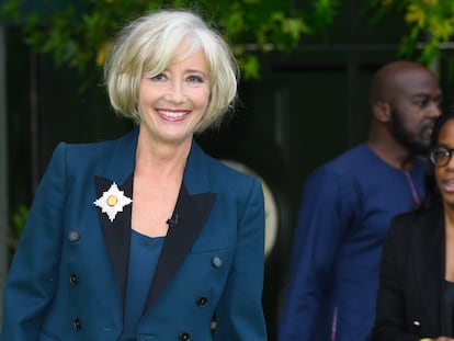 Emma Thompson en su llegada a la ceremonia de premios Earthshot Prize Awards, en Londres, en octubre de 2021.