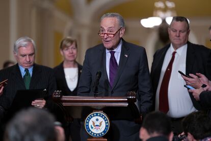 El líder demócrata en el Senado de Estados Unidos, Chuck Schumer