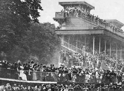 Hipódromo de Enghien, cerca de París, al que solía acudir Hemingway.