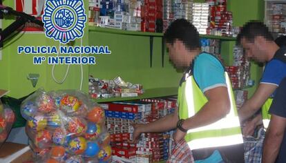 El tabaco robado interceptado por la Polic&iacute;a. 