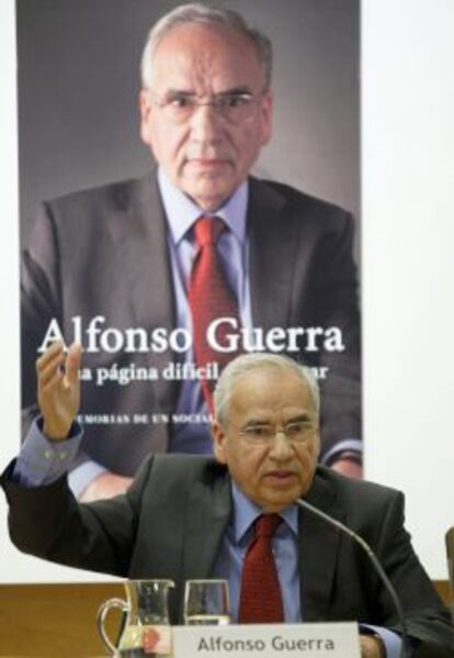 Alfonso Guerra en una foto de archivo de 2013.