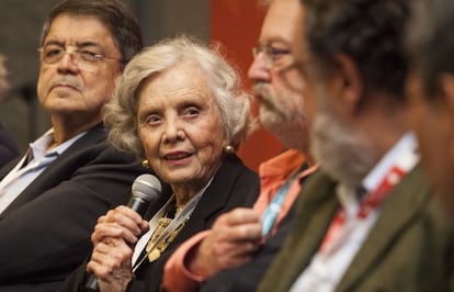 Elena Poniatowska, durante el debate organizado por EL PAÍS.