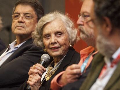 Elena Poniatowska, durante el debate organizado por EL PAÍS.