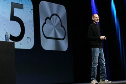 Steve Jobs, durante la presentación de iCloud.