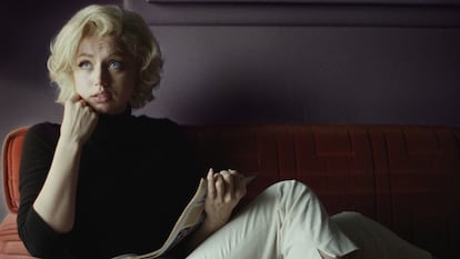 Ana de Armas, caracterizada como Marilyn Monroe, en 'Blonde' (2022).