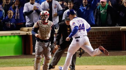 Los Cubs consiguen un "home run" en el partido de este domingo por la noche en Chicago.