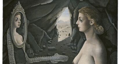 Mujer ante el espejo, obra de Delvaux de 1936.
