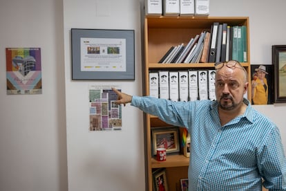 Jorge M. Pérez explicando la labor de la Fundación Manolita Chen, en Sevilla.