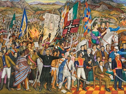 Mural 'Retablo de la independencia' del pintor Juan O'Gorman.