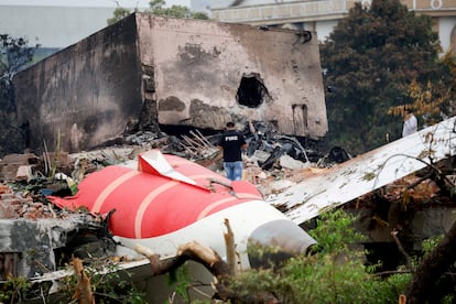 El avión Boeing 787-8 Dreamliner de Air India accidentado, en Ahmedabad, el pasado 13 de junio.