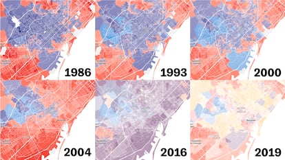 Mapa | Cómo ha votado España en las elecciones generales desde 1982, calle a calle