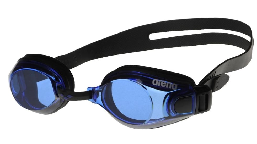 Estas gafas de natación tienen un puente nasal ajustable.