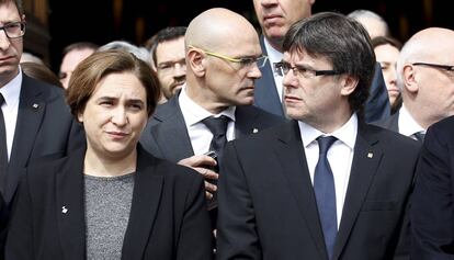 Ada Colau i Carles Puigdemont.