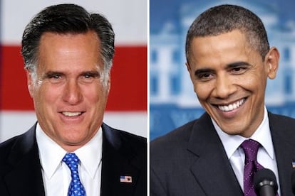 Mitt Romney y Barack Obama. 