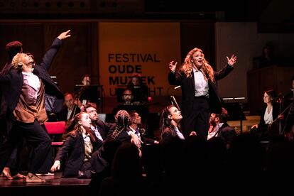 Cantantes y bailarines durante la interpretación de ‘The Fairy Queen’ de Henry Purcell con Les Arts Florissants bajo la dirección de William Christie.