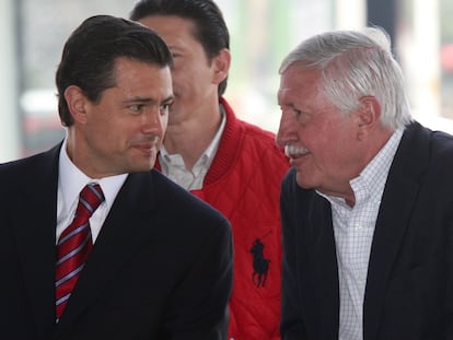 Enrique Peña Nieto y José Andrés de Oteyza en una fotografía de archivo.