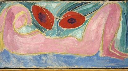 'Desnudo con amapolas' (1916), de Vanessa Bell.