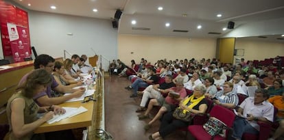 Una imagen del Consell Nacional de Esquerra Unida celebrado ayer en Valencia. 