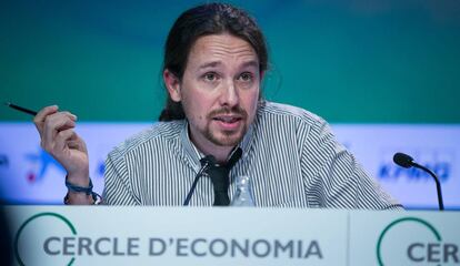 Pablo Iglesias al Cercle d&#039;Economia. 
 