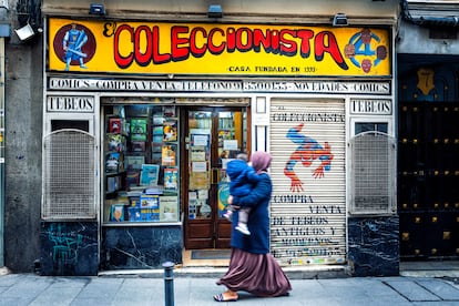 El Colecionista, tienda especializa en cómics, lleva desde 1993 en el 7 de la calle Tribulete.