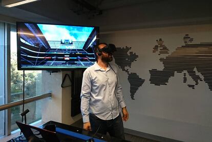 Un partido de fútbol en realidad virtual.