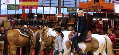 Marine Le Pen, en un espectáculo ecuestre enVillepinte (Francia), el pasado día 2.