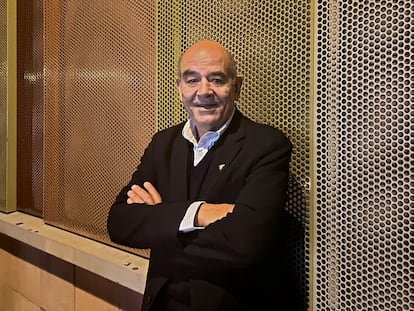 Palestinian lawyer and human rights defender Raji Sourani during an interview with EL PAÍS on January 20, 2024 in Madrid.