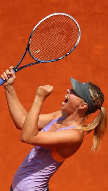 Maria Sharapova durante las semifinales.