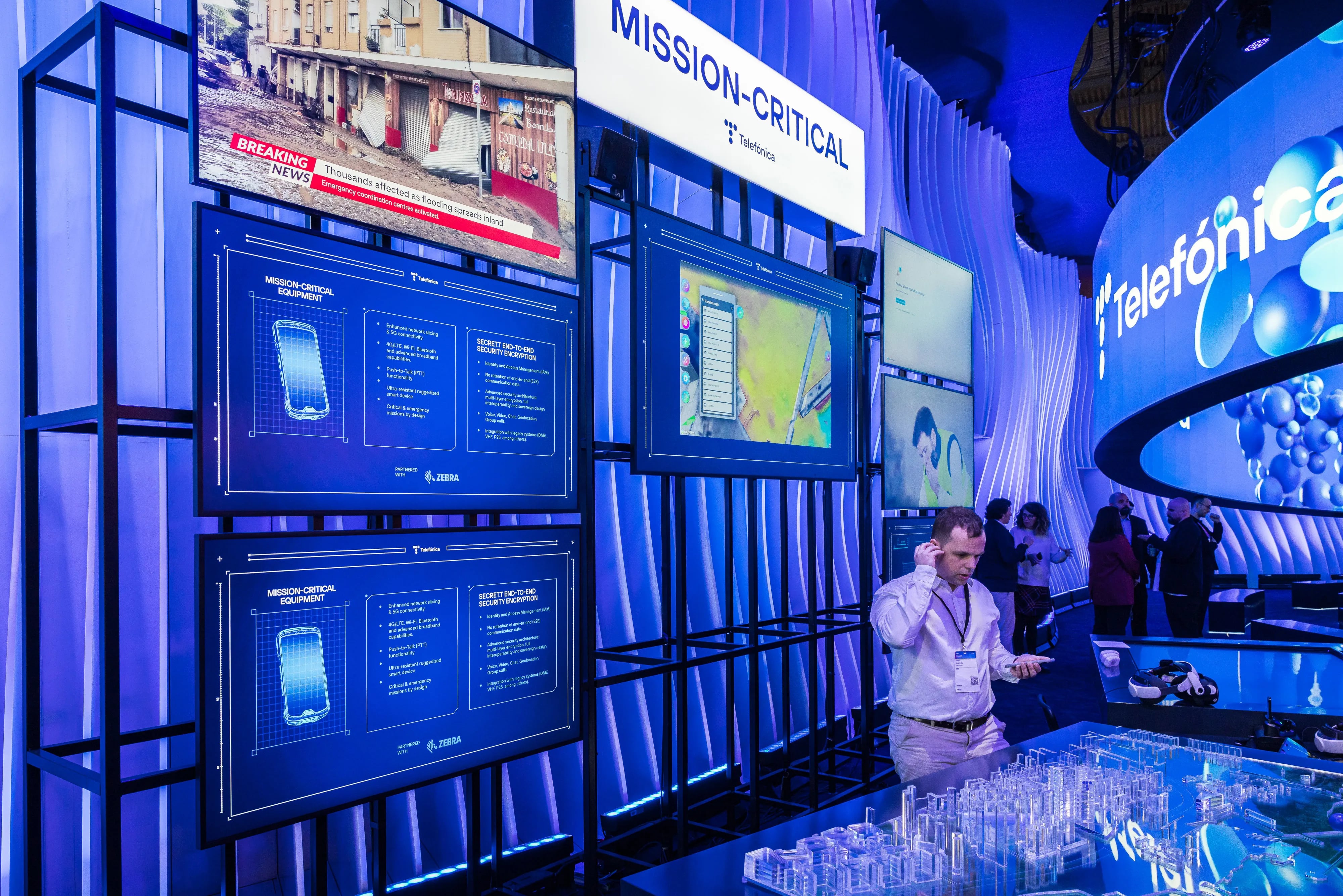 Stand de Telefónica en el MWC de Barcelona.