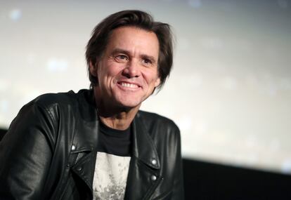 Jim Carrey, durante la presentación del documental 'Jim and Andy' en 2017.