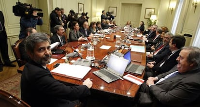 Pleno del CGPJ, con su presidente, Carlos Lesmes, en primer término.