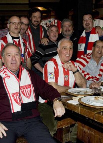 Aficionados del Athletic en Lisboa.