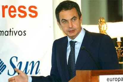José Luis Rodríguez Zapatero, durante su intervención en el foro organizado por Europa Press.