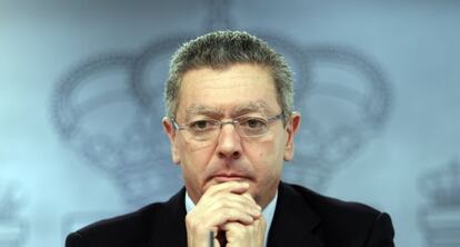 Alberto Ruiz Gallardón, tras el Consejo de Ministros del 19 de julio.