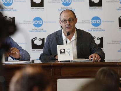 El alcalde donostiara, Juan Karlos Izagirre, en una rueda de prensa sobre San Sebastián 2016.