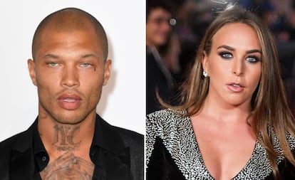 El modelo Jeremy Meeks y la heredera de la cadena británica de moda y complementos Topshop, Chloe Green.